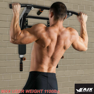 AJX Double function Pull up bar stand wall mounted pull up and dip station bars